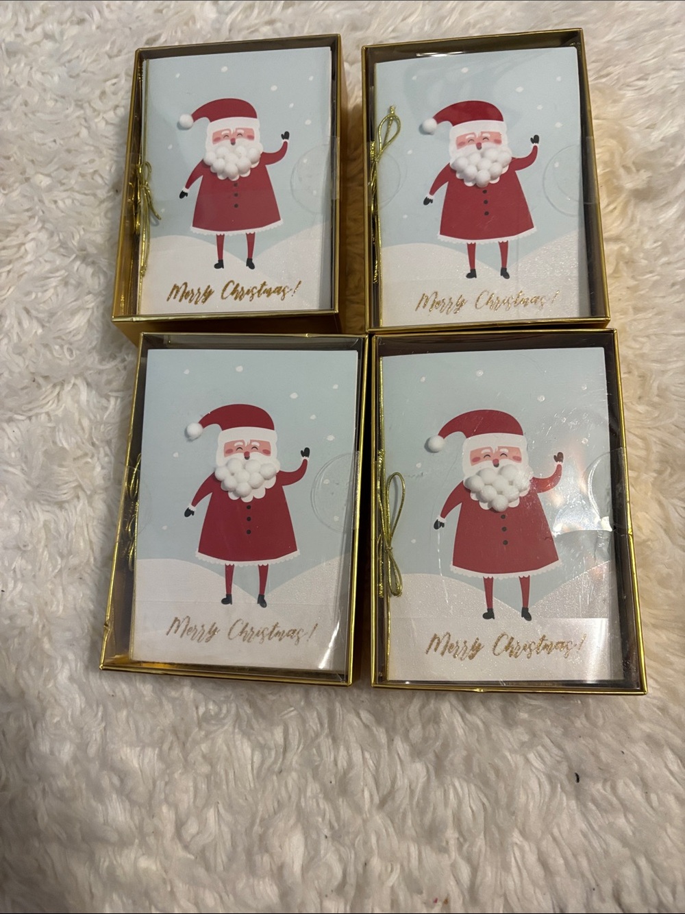 BUNDLE of 4 BOXES Santa Claus Christmas Cards (full boxes) Firm price